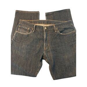 Levis 514 Mens Slim Straight Jeans W36 L30 Dark Blue Wash Denim Back Patch